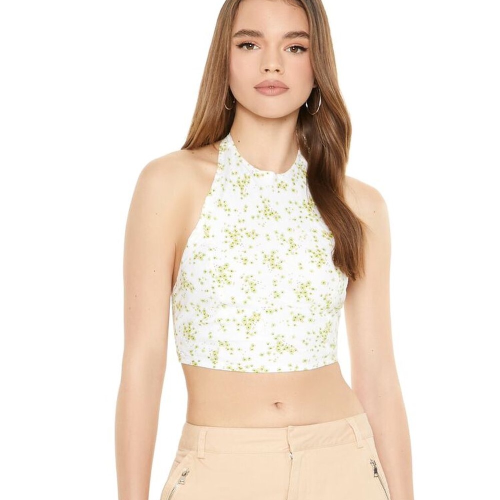 Forever 21 Ditsy Floral Print Halter Top